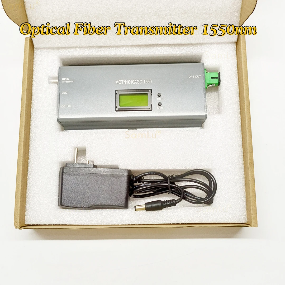 New FTTH 1010A-1550 Fiber 1550Nm CATV Optical Transmitter SC/APC Connector RF Input With LCD Display