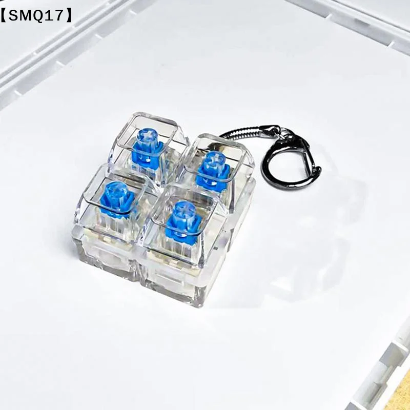 1pcs LED Keyboard Keychain Stress Relief Clickable LED Button Toy For People With Anxiety Office Desk Accessory【SMQ】