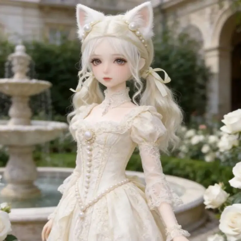 Wigs doll accessories, doll wig random style cat ear decoration 1/3 1/4 BJD doll hair free shipping