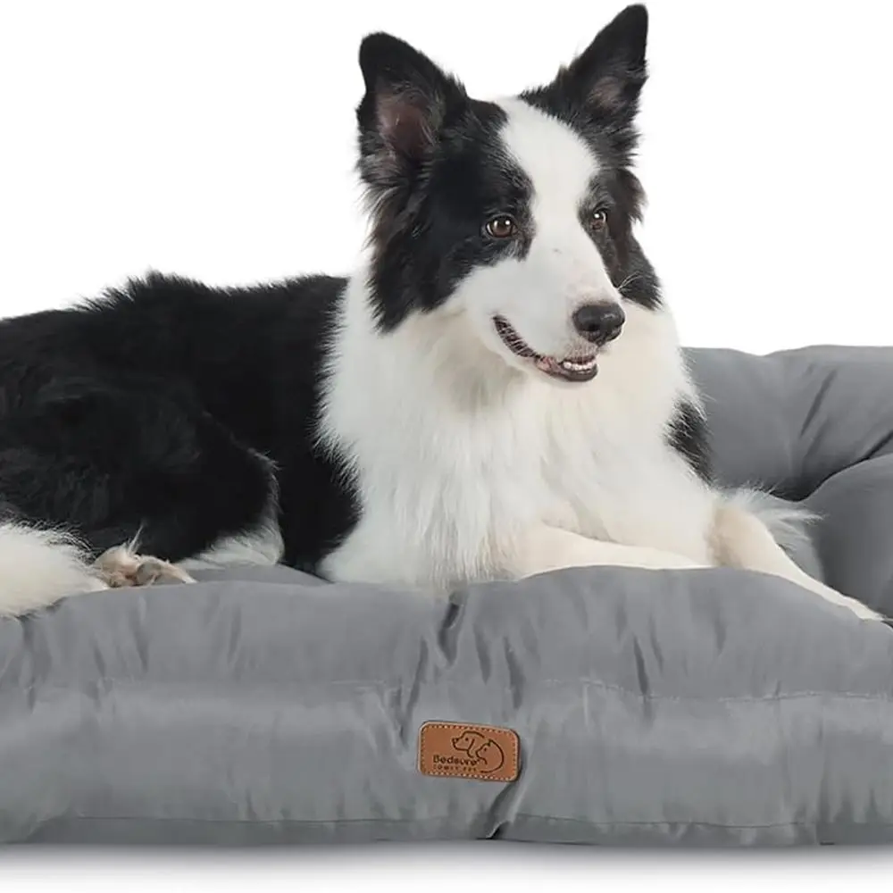 

Кровать для собак Большие размеры для собак — моющийся матрас для кровати для домашних животных из ткани Оксфорд, подушка для домашних животных для ящика, серый коврик для собак на открытом воздухе, 36