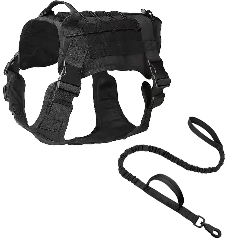 Outdoor dog vest Nylon tactical training dog coat Medium large dog back chest strap