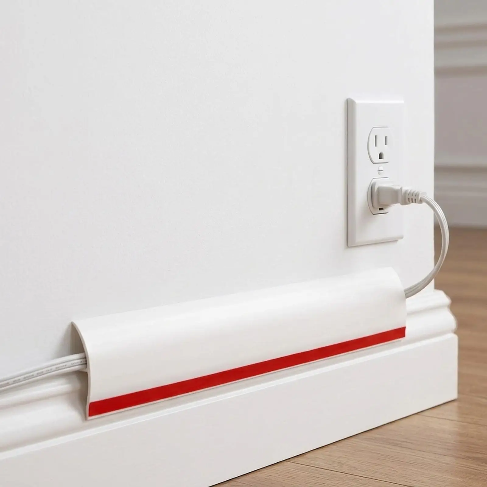 Floor Cable Cover, 5M Storage Solution Wire Protector Cable Hose Cable Hider Cable Protection Cord Cover Floor, for Carpet Wall