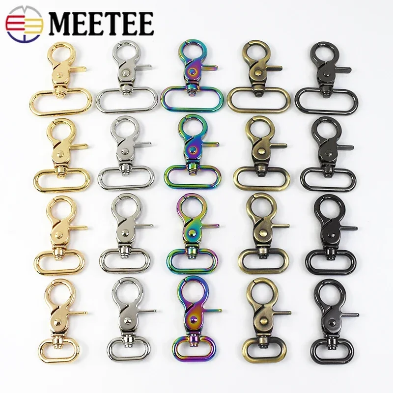 5/10Pcs 20-50mm Metal Bags Strap Buckles Swivel Trigger Lobster Clasp Collar Carabiner Snap Hook DIY KeyChain Bag Accessories