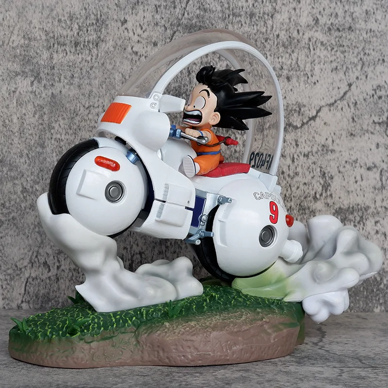 

21CM Super Saiyan Kid Goku Motorcycle Motorcycle Goku Capsule Motorcycle Figure For Children's Gifts