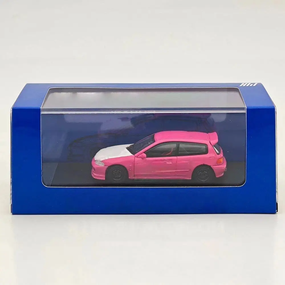sw-1-64-eg6-ピンクハッチバックスポーツモデルダイキャストモデルカーミニチュア限定コレクションおもちゃの車両モデル大人のギフト