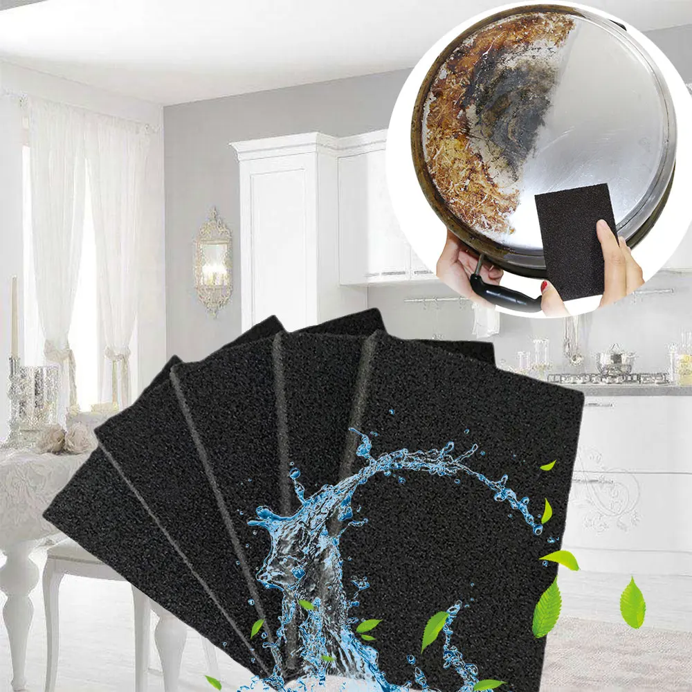 إناء مسح إسفنج تنظيف إيميري ، إزالة الصدأ ، إزالة الترسبات ، وعاء فرك ، أدوات المطبخ ، 1 * ، 3 * ، 5 * ، 10 * #4