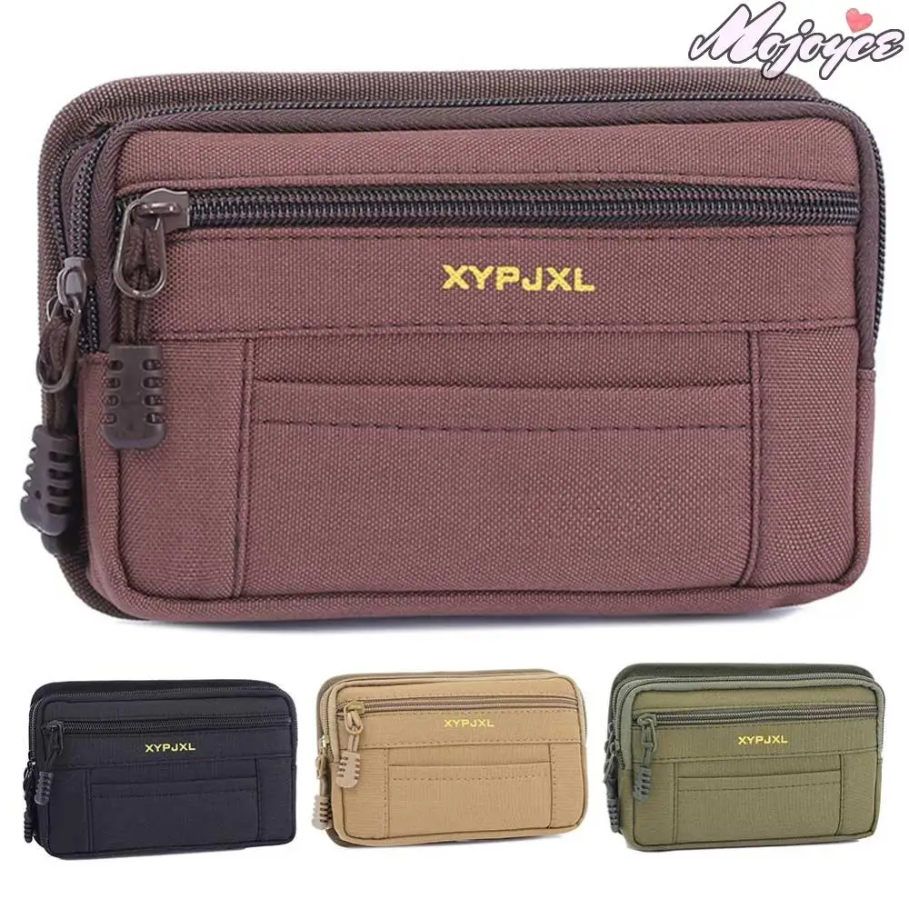 

Men Wallet Pouch Multi-Compartment Mobile Phone Purse Portable Phone Holder Canvas Hiking Cycling Travel Tools