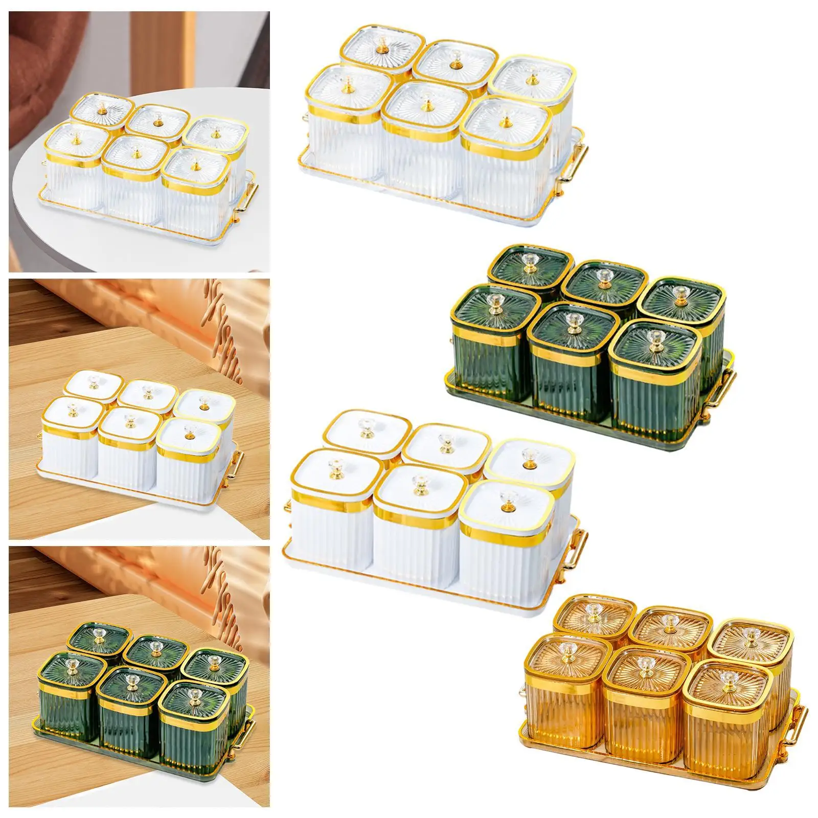 

Multipurpose Dried Fruit Snack Serving Plate Candy Nuts Dish with Lid Nuts Tray Dried Fruit Tray for Dining Room Home Wedding