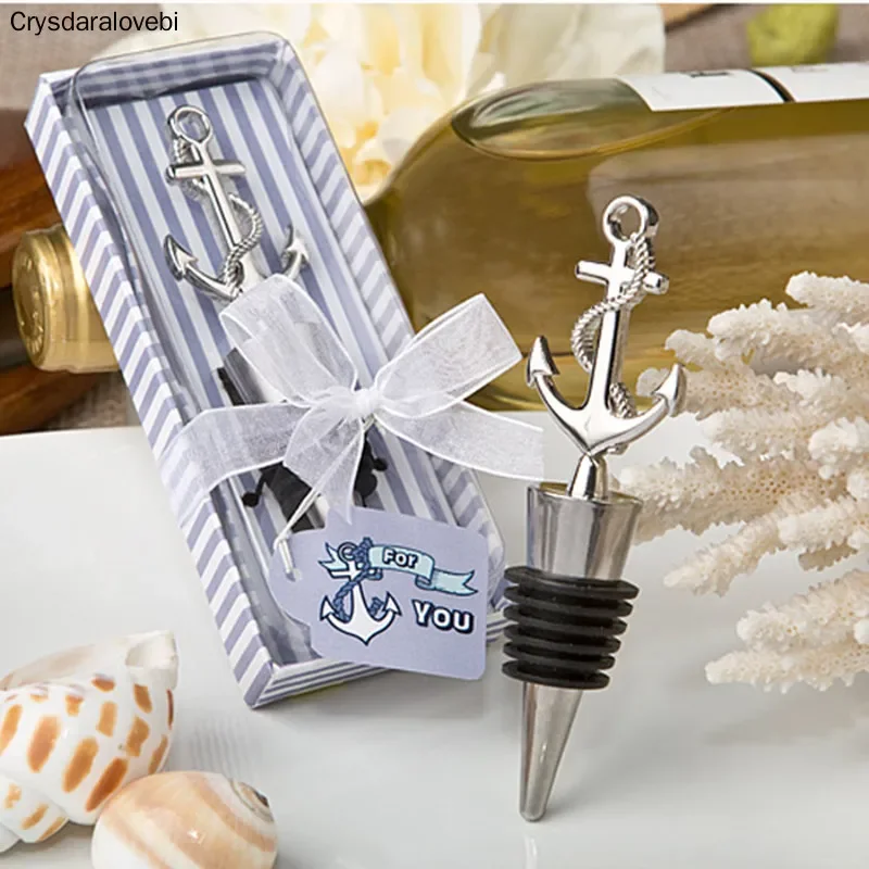 10pcs Nautical themed wine bottle stopper Wedding Favor Gift Birthday Party Business meeting Souvenir Giveaways Regalo