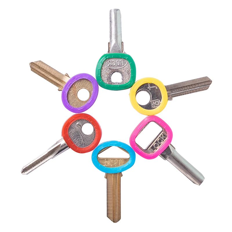 

30pcs/lot Multicolor Elastic Mixed Color Hollow Rubber Key Covers Round Soft Silicone Keys Locks Cap Keyring Case