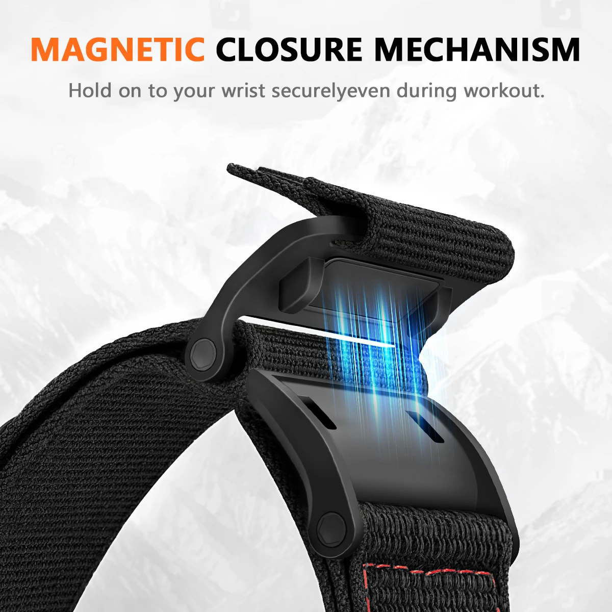 22mm 20mm Magnetic Buckle Nylon Strap for Samsung Galaxy Watch 7 6 5 4 40/44mm 6 Classic 43 47mm Strap for Huawei Watch GT5 4Pro image 3
