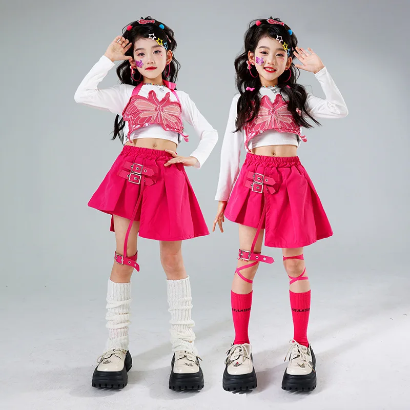 Girls Jazz Costume Sweet Cool Girl Group Blast Street Costume Hiphop Kids Hiphop Costume Dopamine Runway Show