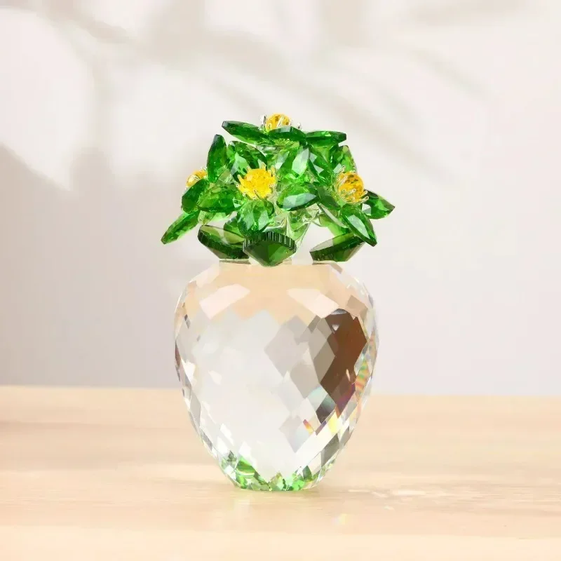 DSA Crystal Orchid Valentine's Day Mother's Day Gift Dresser Ornament Car Interior Ornament Home CounterDecoration