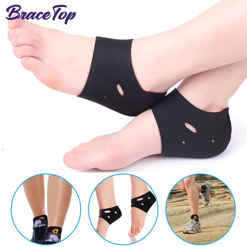 1 Pair Sports Plantar Fasciitis Heel Socks Anti-Crack for Achilles Tendonitis Calluses Spurs Cracked Feet Pain Relief Heel Pads