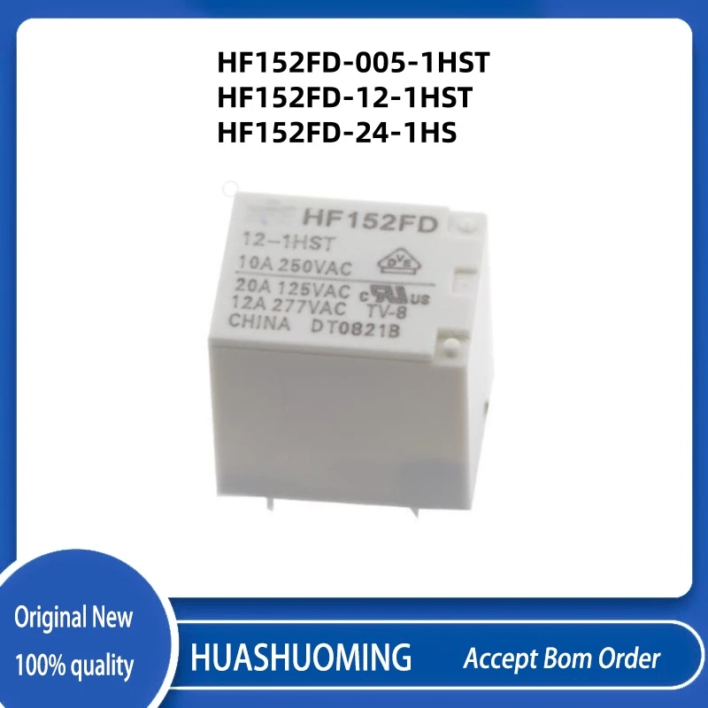 NeW   5PCS/PLC  HF152FD-005-1HST  HF152FD-12-1HST  HF152FD-24-1HS  HF152FD   4PIN 5V 12V 24V
