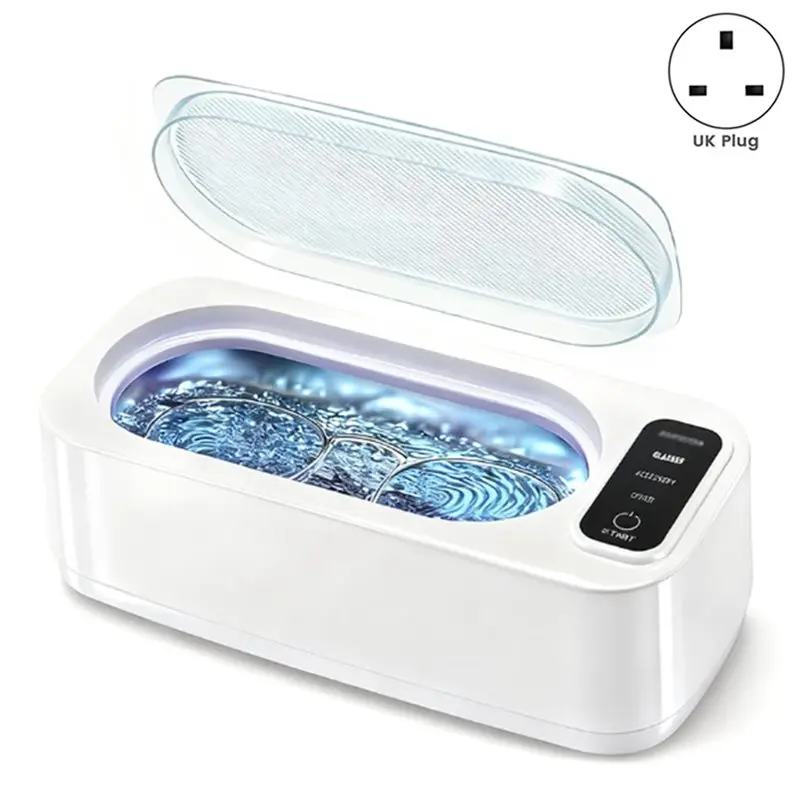 CKFAM-Ultrasonic Jewelry Cleaner Featuring Cleaning Modes& LED Light- Ideal For Rings, Watches, Eyeglasses B UK Plug