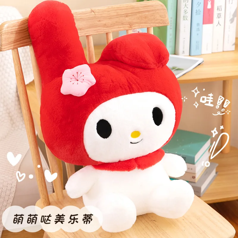 Kawaii Red Melody Plushies Sanrio Character My Melody Cute Soft Plush Dolls Christmas Gifts For Children