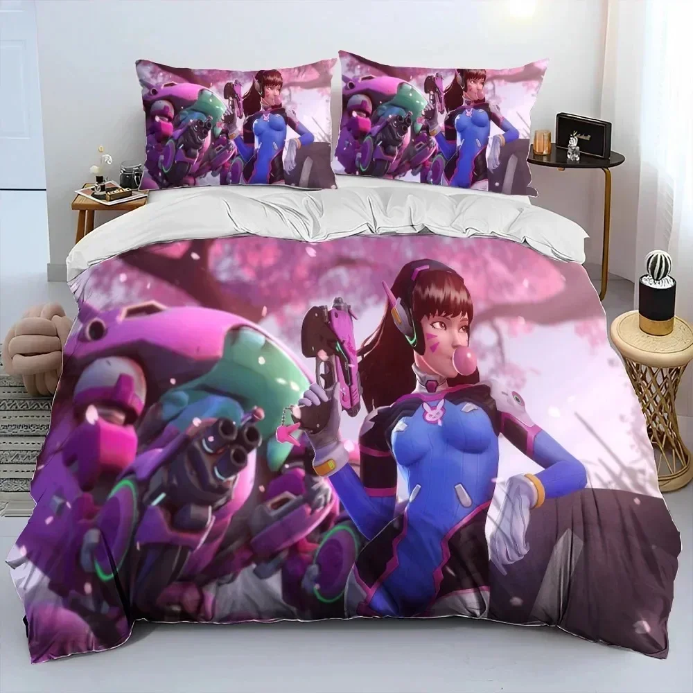 3D Print OW Overwatch Game DVA Bedding Set Bedroom Soft Modern Bedspreads Comefortable Duvet Cover Quilt Cover And Pillowcase