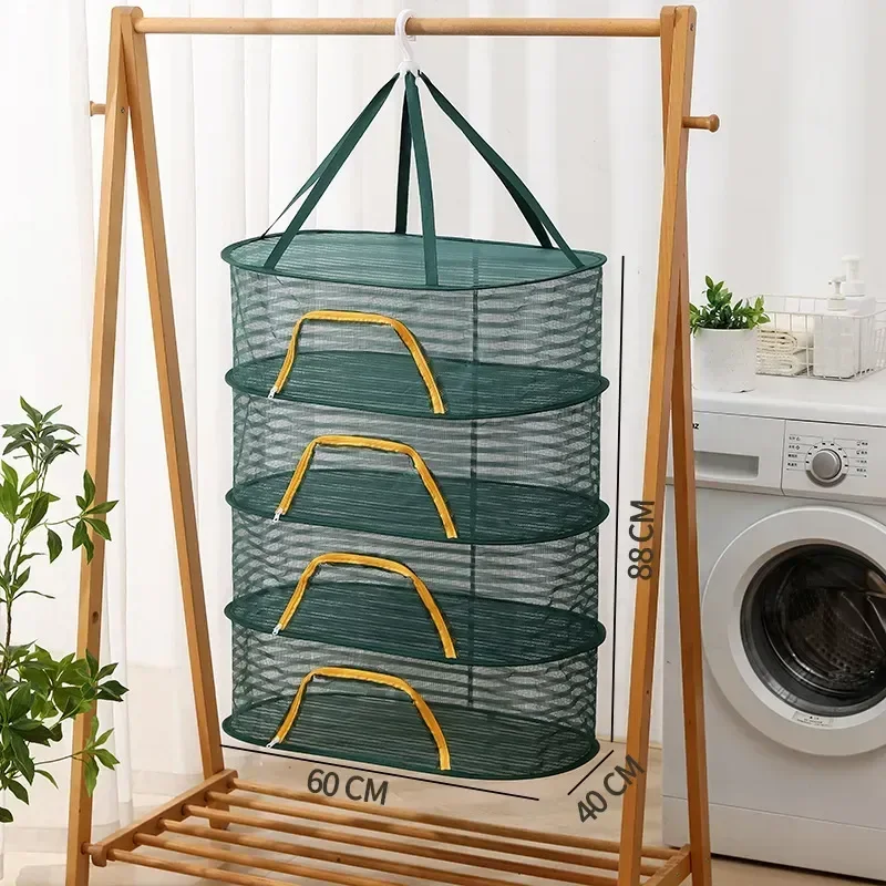 

Multifunctional Foldable Muti-layer Drying Goods Portable Dry Net For Non-toxic Polyester Hanging Herbs Fruit Clothing Vegetable