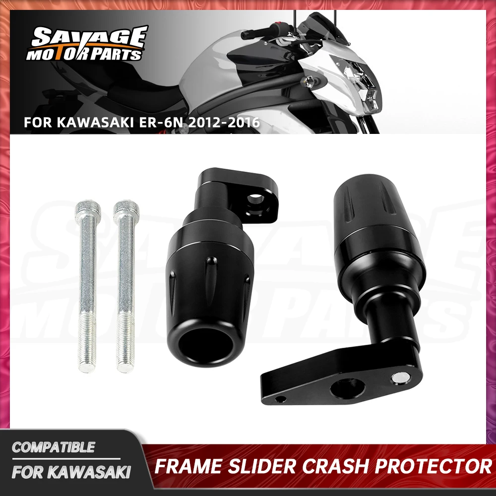 ER-6N 2016 Frame Slider Crash Protector For Kawasaki ER-6N 2012-2015 Motorcycle Parts Engine Crash Pad Cafe Racer Protection