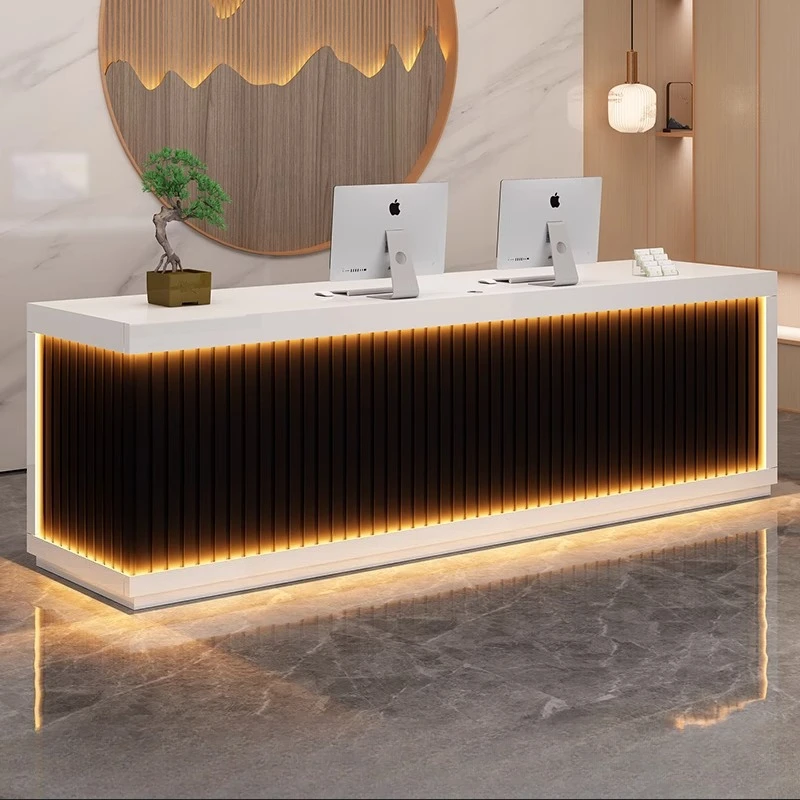 

Office Hair Salon Reception Desks Beauty Salon Simple Modern Luxury Decorations Recepcion Desk Commercial Furniture