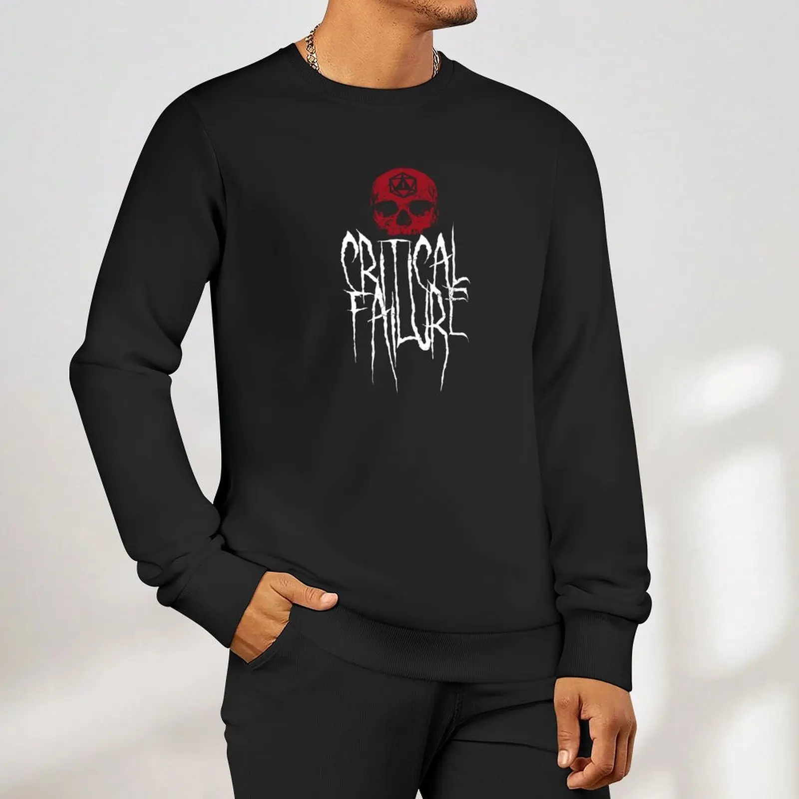 Critical Failure RPG Skull Pullover Koreaanse kleding Koreaanse stijl kleding winterkleding herenkleding sport sweatshirt man