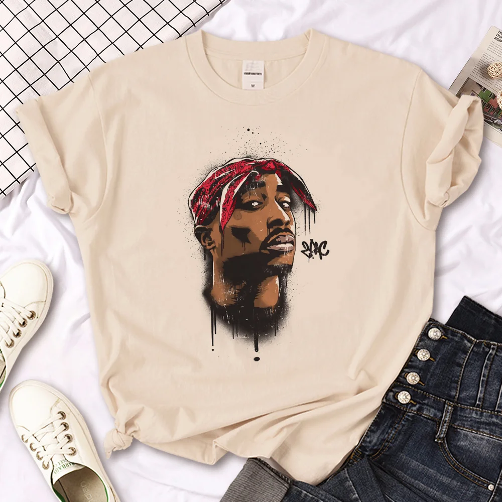 Tupac top women designer funny t shirt girl manga Japanese clothes