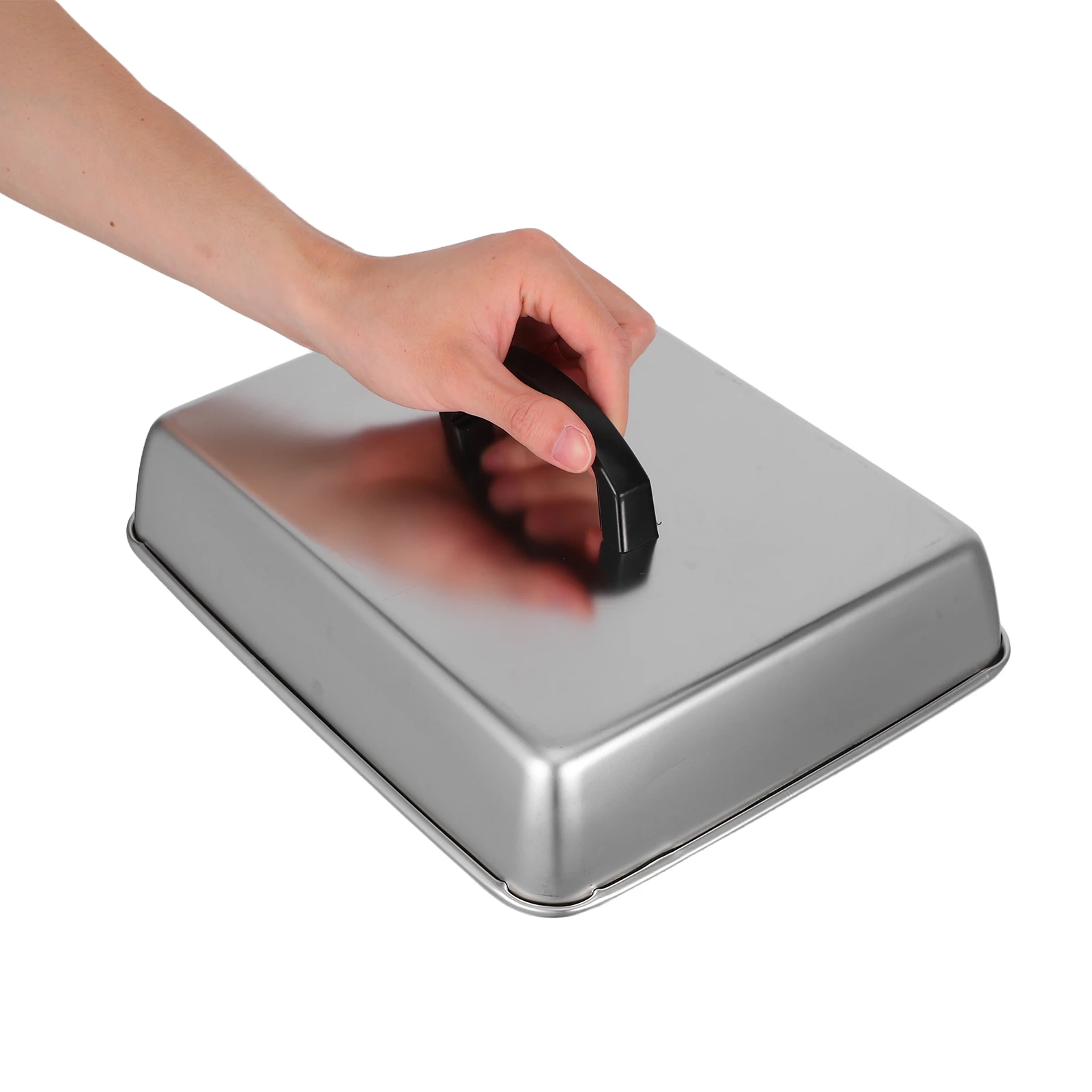 Cubierta de vapor para parrilla Rectangular con mango, cubierta para sartén para asar, tapa de cocina de acero inoxidable, sartén de vapor, cubiertas para hamburguesas, plancha