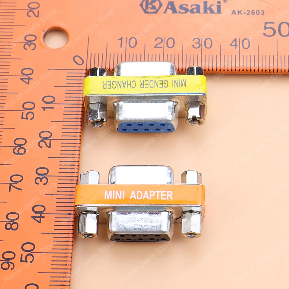 1 Piece DB9 Pin VGA Female To Female/Male To Male/Female Rs232 Serial Port Com Connector Mini Gender Changer Adapter Null Modem