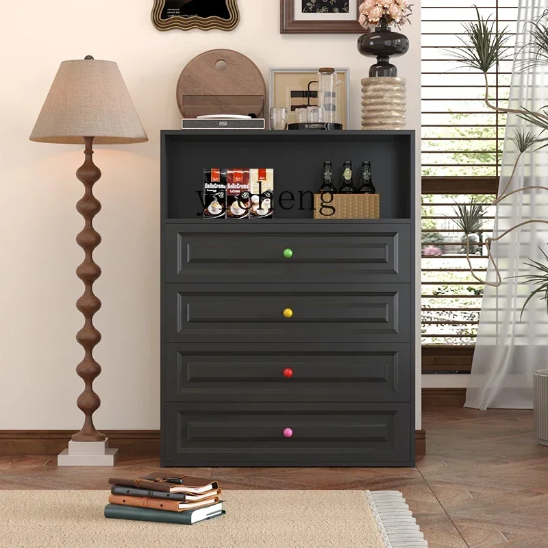 steel chest of drawers modern simple chest of drawers multi-functional living room floor-to-ceiling dining side cabinet
