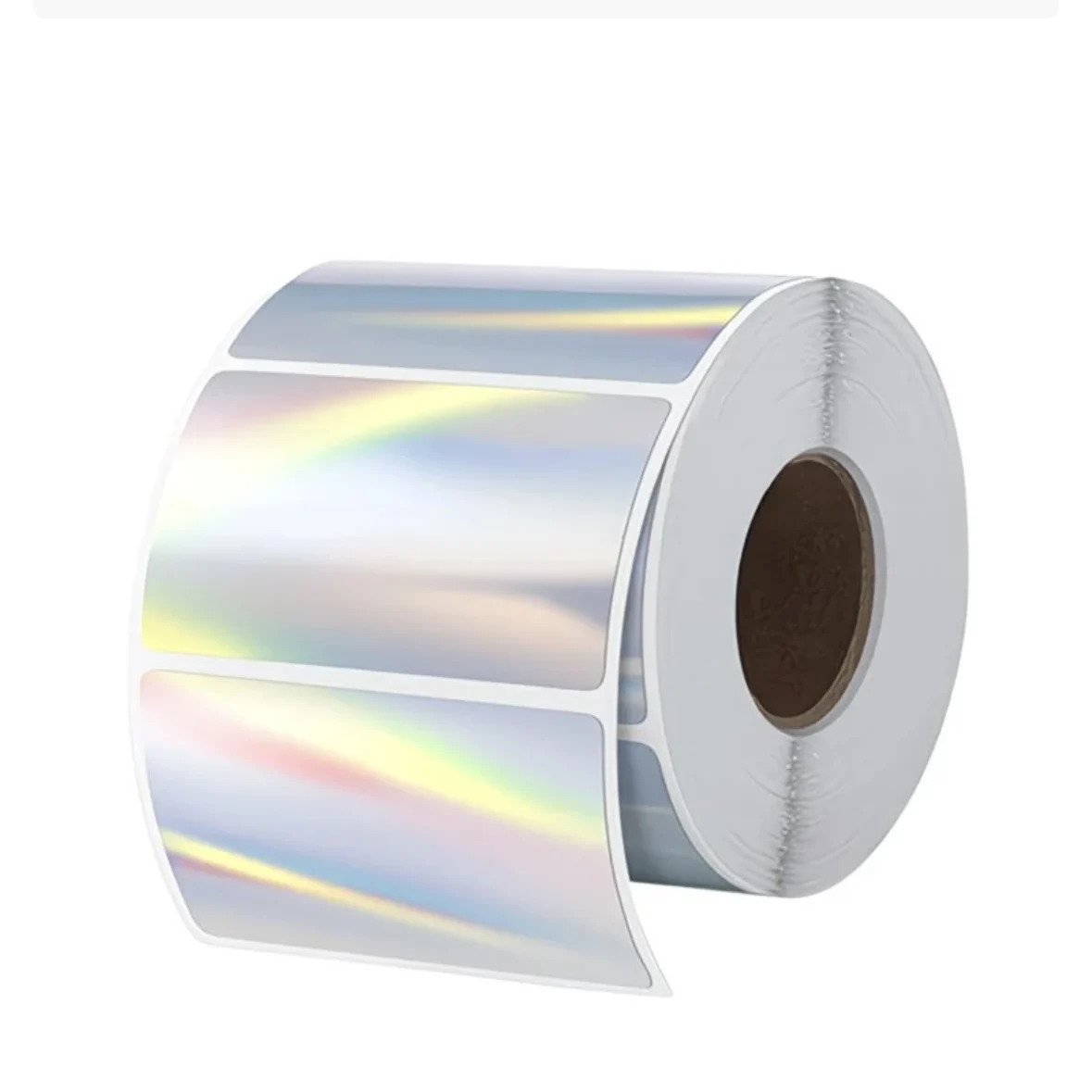 

Матовая серебряная голографическая цветная бумага для этикеток 60x30 40 мм 70x40 50 мм ПЭТ самоклеящаяся бумага для этикеток со штрих-кодом пустой рулон водонепроницаемый