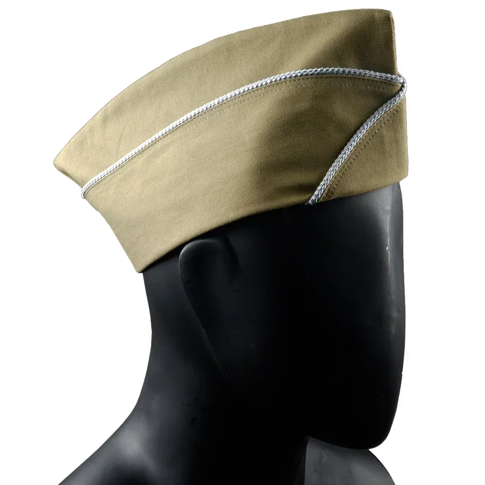 WW2 US Hat American Soldier Boat Cap Soldier Octagonal Dress Casual Training US Uniform Khaki Crew Tactical Hat