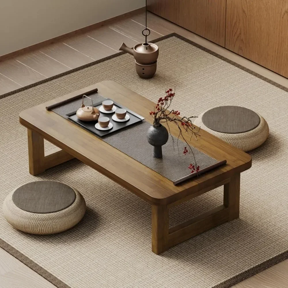 Bamboo Foldable Coffee Table Tea Room Table Bedside Computer Desk Folding Suitable For Tatami Tea Room Balcony Living Room Outdo