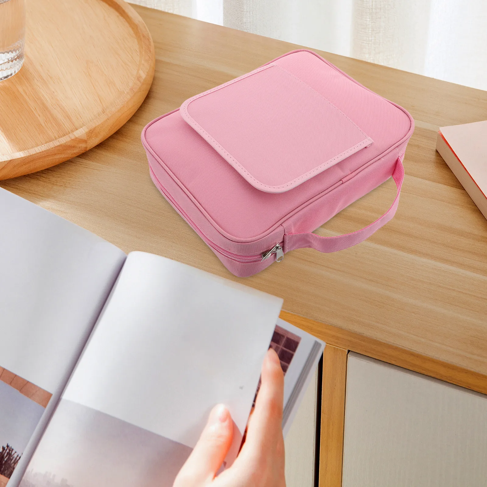 Book Reading Stand Bag Lightweight Polyester Tablet Holder Storage Organizer Travel School Electronic Gadget Case