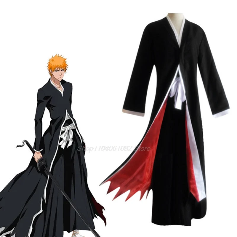 Anime Bleach Kuchiki Rukia Cosplay Costumes Kurosaki Ichigo Die Pa Soul Society Kimono Full Outfit Thousand-Year Blood War