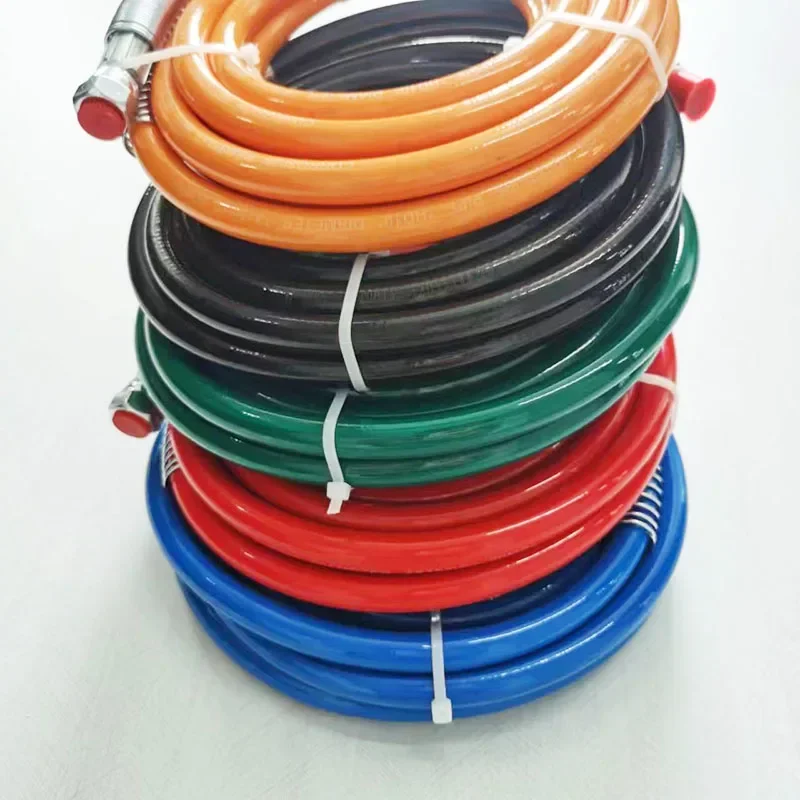 BSP 1/4" Airless Paint Spray Extension Hose 8700PSI High Pressure Flexible Fiber Tube for Spray Gun Durable Precision Spray Hose