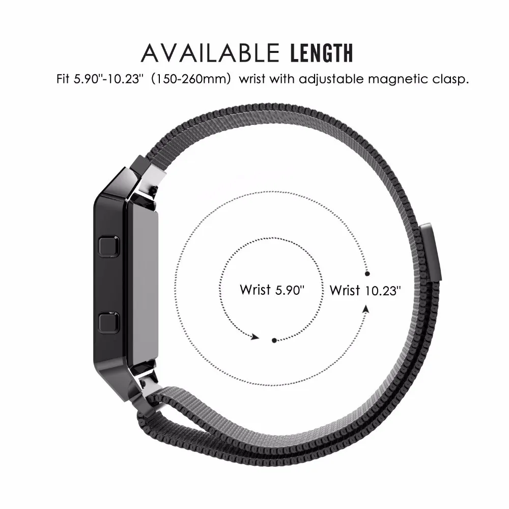 Cinturini in maglia ad anello milanese per Galaxy Watch 3 4 5 Band 16mm 18mm 20mm 22mm 4 colori Bracciale cinturino da polso con chiusura magnetica