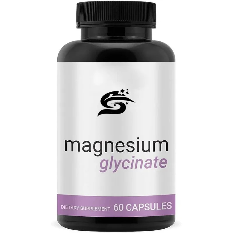 Magnesium Glycine 1000mg ( Per Capsule) - Pure Magnesium Supplement - Chelated Maximum Absorption -60 Capsules