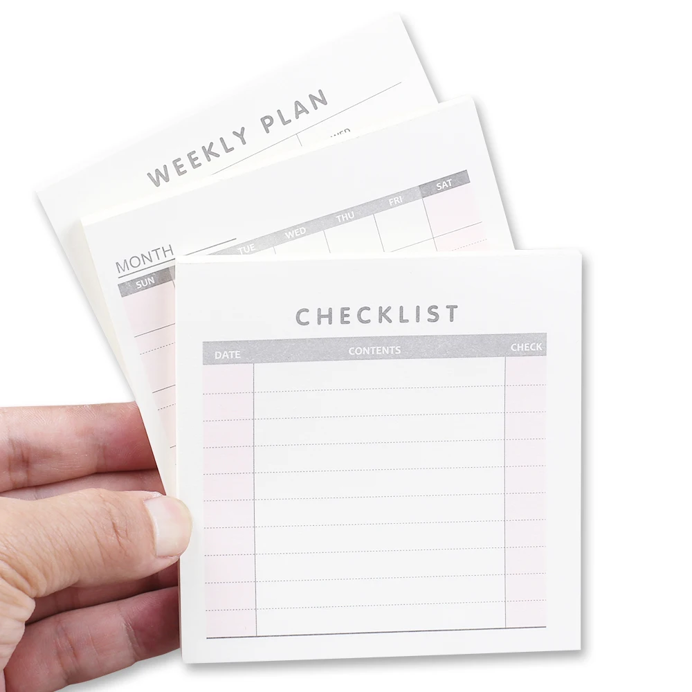 Korean Weekly Month Planners Memo Pad Check List To Do Notebooks Note Book Planning Agenda Notepads Aesthetic Journal Stationery