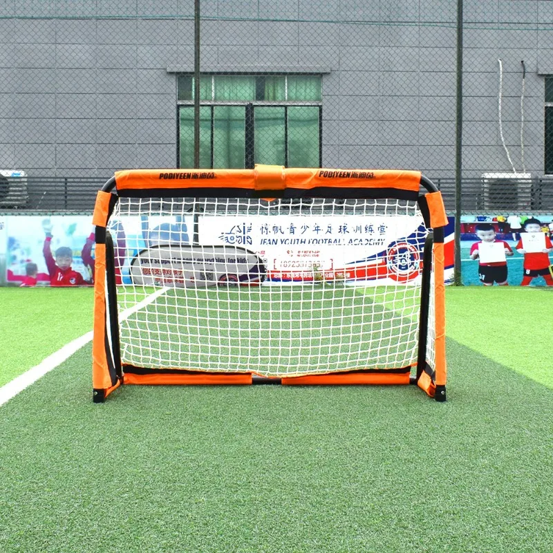 Детские маленькие металлические складные футбольные ворота, подвижная портативная футбольная сетка, плоские складные ворота в помещении и на открытом воздухе