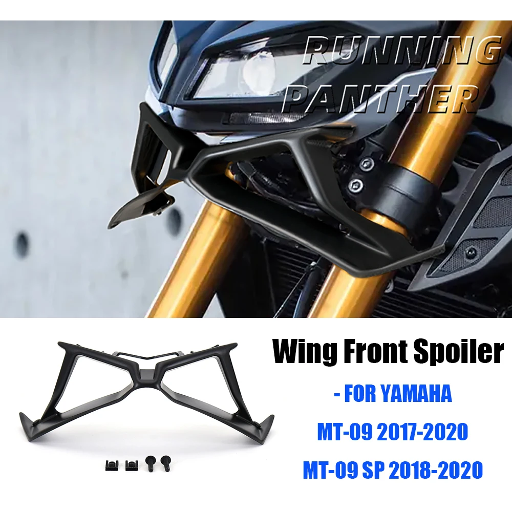 2017-2020 Motorcycle Downforce Naked Frontal Spoilers Winglet Aerodynamic Wing Front Spoiler For Yamaha MT-09 MT09 SP 2018 2019