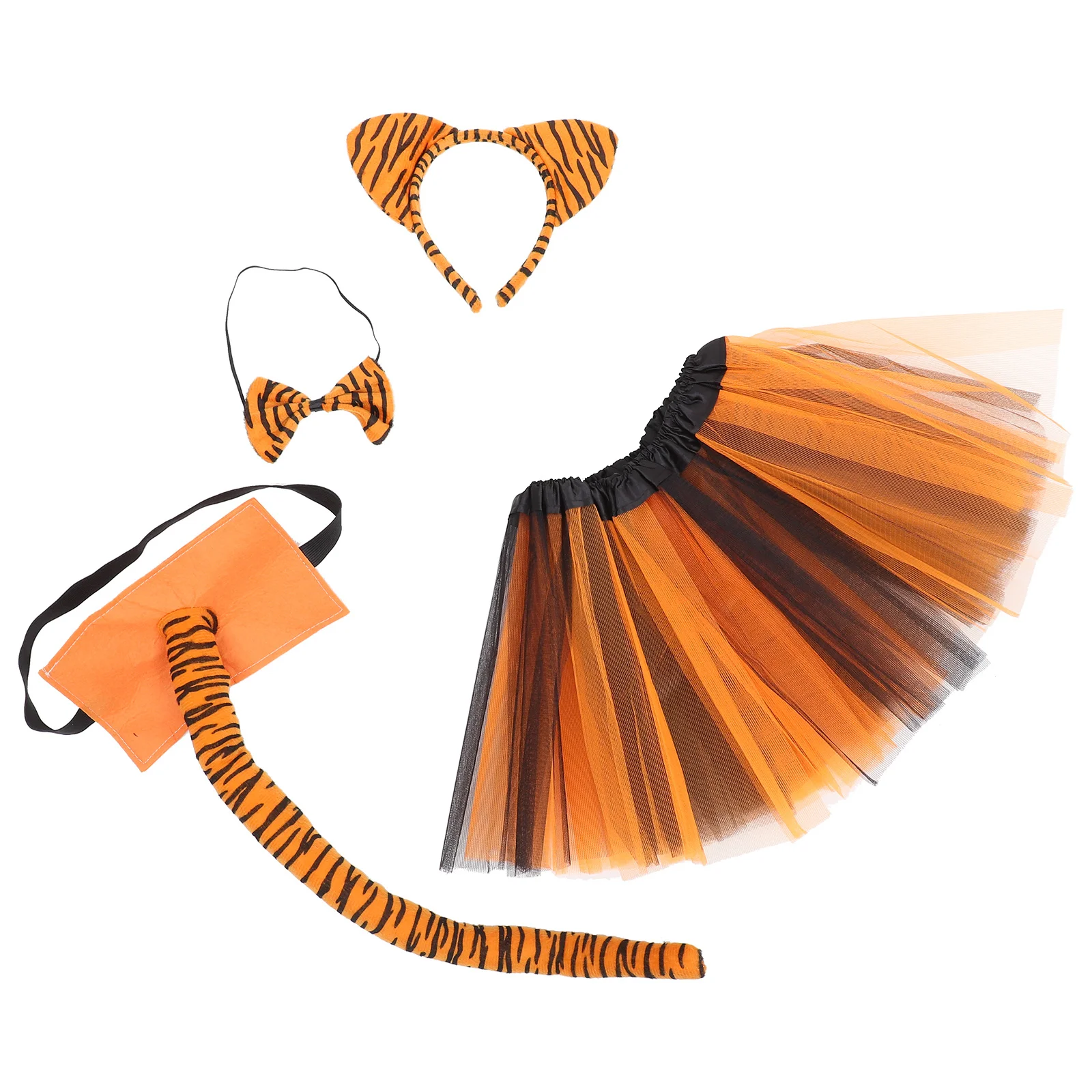 1 Set Tiger-Cosplay-Kostüm-Set, einzigartiges Design, bequem, leicht, für Kinder, Party, Festival, Auftritt, Tier-Requisiten, Zubehör
