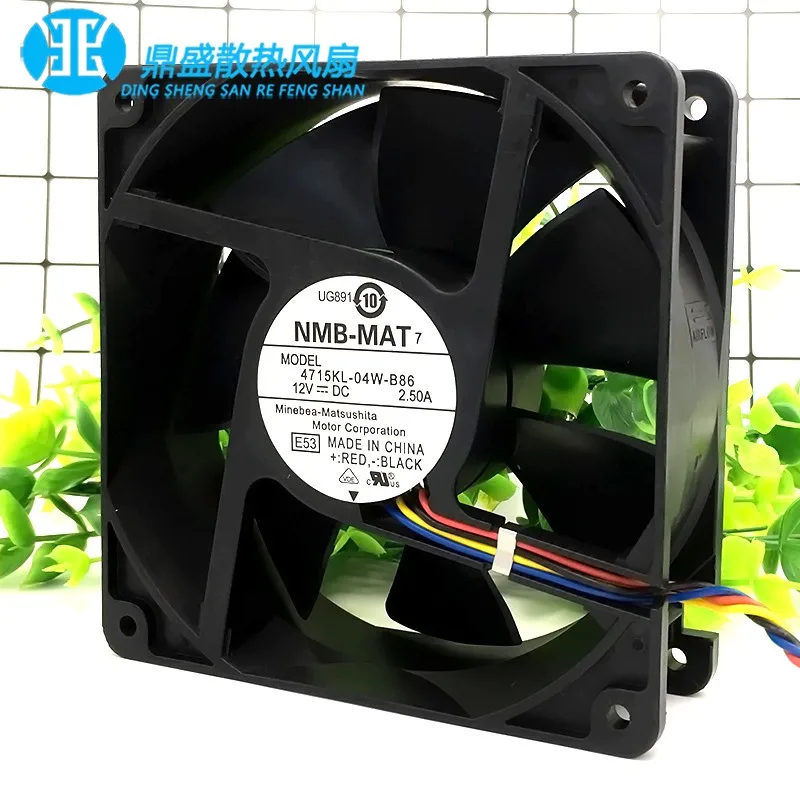 1pcs * ORIGINAL 4715KL-04W-B86 DC12V 2.50A 12038 120*120*38mm NEW COOLING FAN RADIATOR