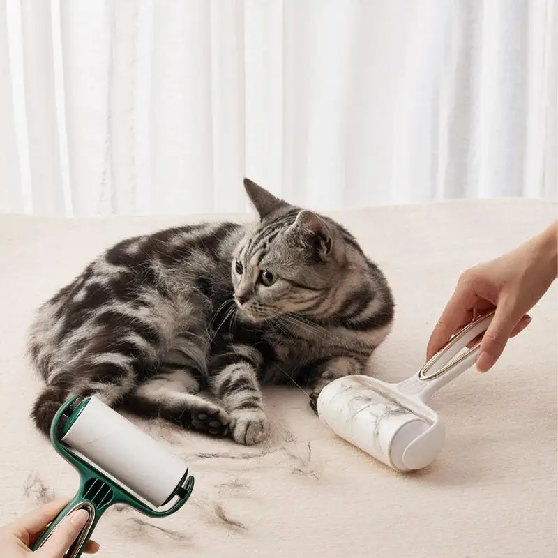 Zerreißbar Rolle Papier Klebrige Rolle Staub Wischer Pet Haar Kleidung Teppich Tousle Glatte Rotation Remover Austauschbare Reinigung Pinsel