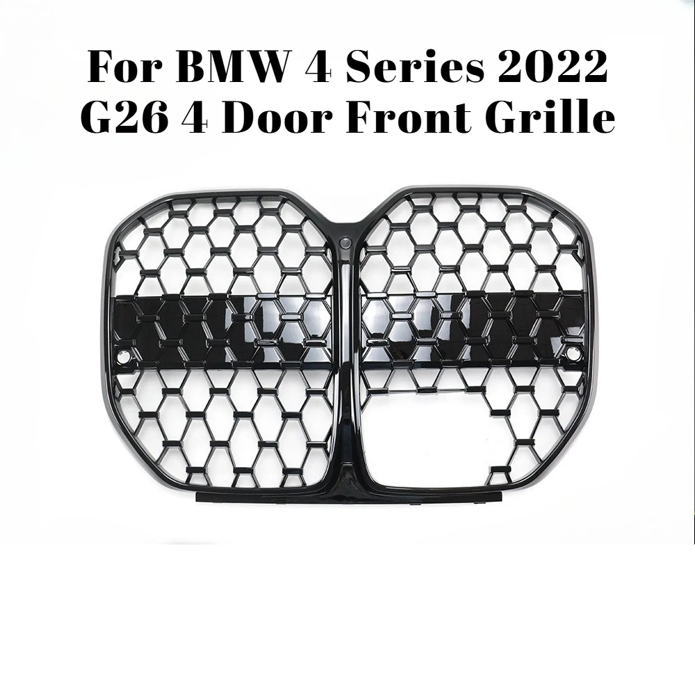 

For BMW 4 Series 2022 G26 4 Door Front Grille Modified Black ACC Style Diamond Mesh Exterior Upgrade Auto Front Bumper Accessory