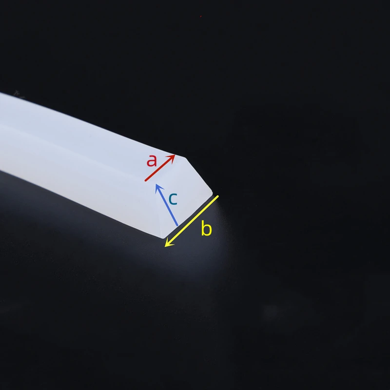 Custom Trapezoid Solid Silicone Strip Sealing Bar Heat Resist 3 Meters Translucent