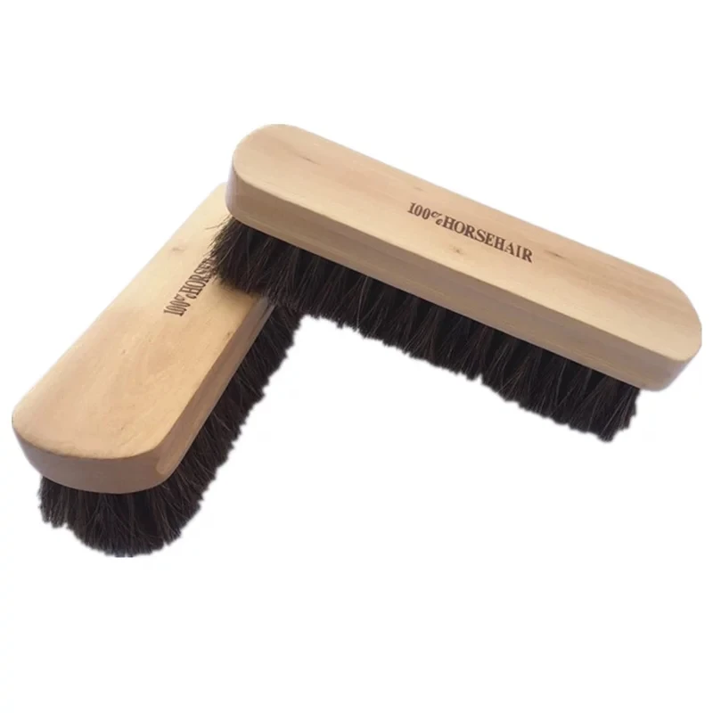 

100% Genuine Horsehair Leather Bristles Car Detailing Polishing Buffing Brush Solid Wood Car Cleaning Brush