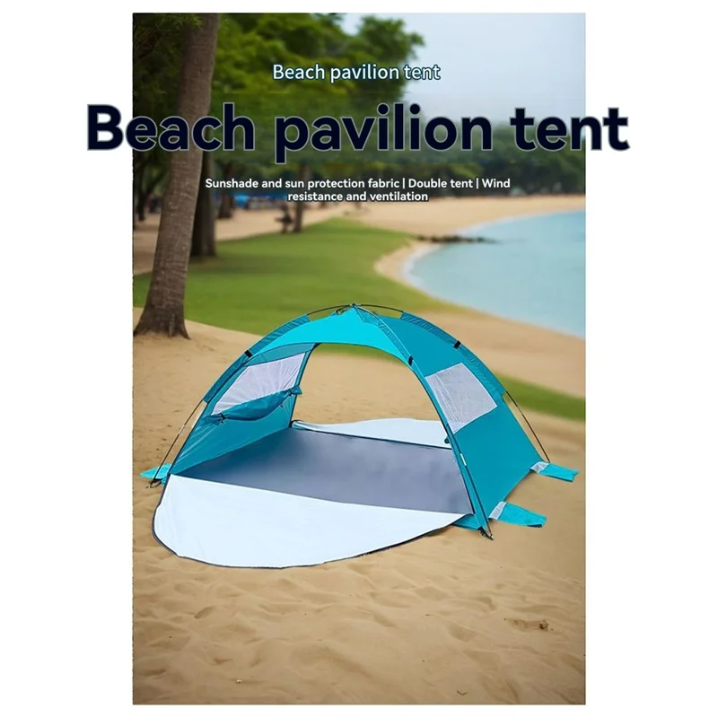 

NALFI-Camping Shelter Tent Outdoor Sunscreen Rainproof Wind Resistant 200X150x120cm Multi-Purpose Beach Use