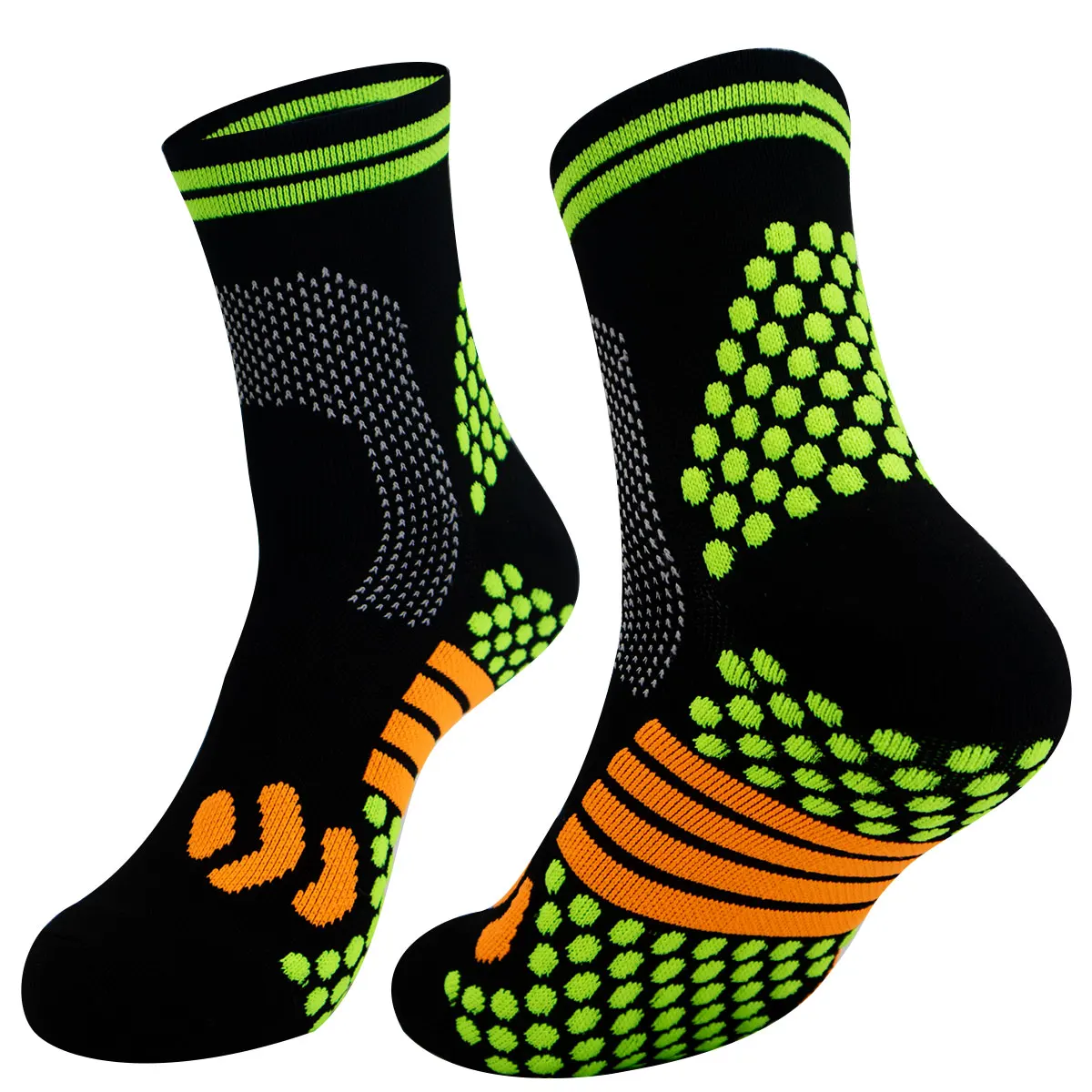 1 pair of men\'s compression socks, breathable basketball sports bike running towel socks, high elastic tube socks