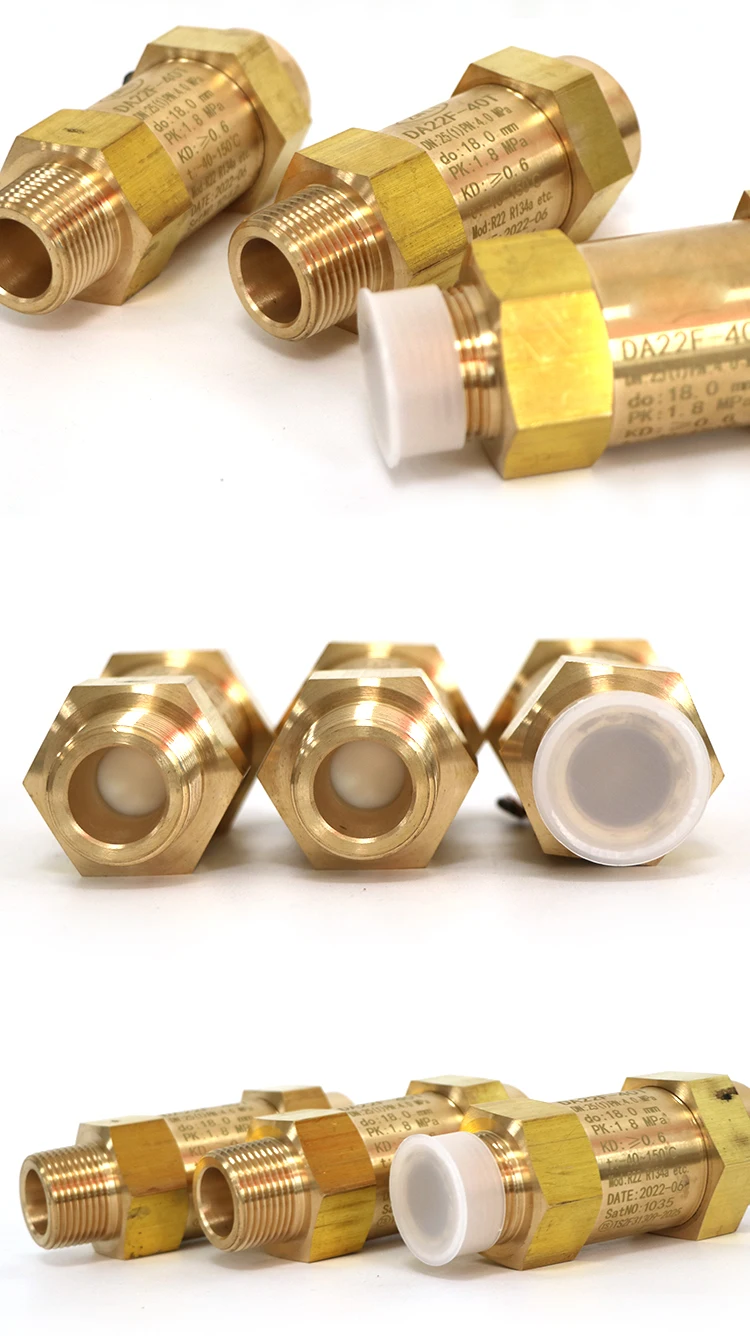 2025 venda imperdível válvula de segurança de latão 2.4MPa com recurso de alívio de pressão 3/8NPT para peças de refrigeração e troca de calor
